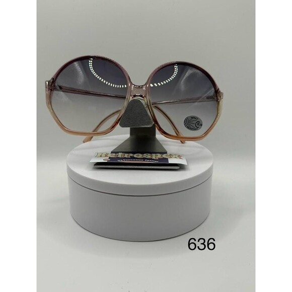 New 1970s Vintage Oversize Sunglasses Large Round Plastic Style | Grey Fade Lens main image 10